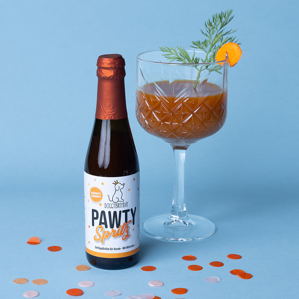 PAWTY Spritz mit Huhn und Möhrchen
